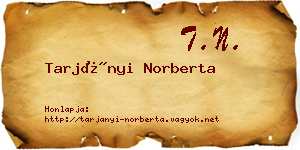 Tarjányi Norberta névjegykártya